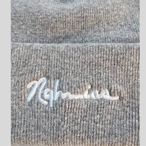 Nahmias Cursive Logo Beanie – Gray – 100% Wool – NWOT - MSRP $258 - Picture 4 of 4